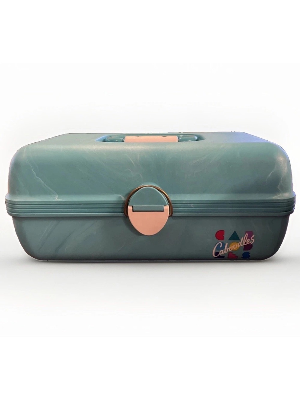 Caboodles Makeup Case - Marble Teal Full Sz Travel - Storage Container - Vintage